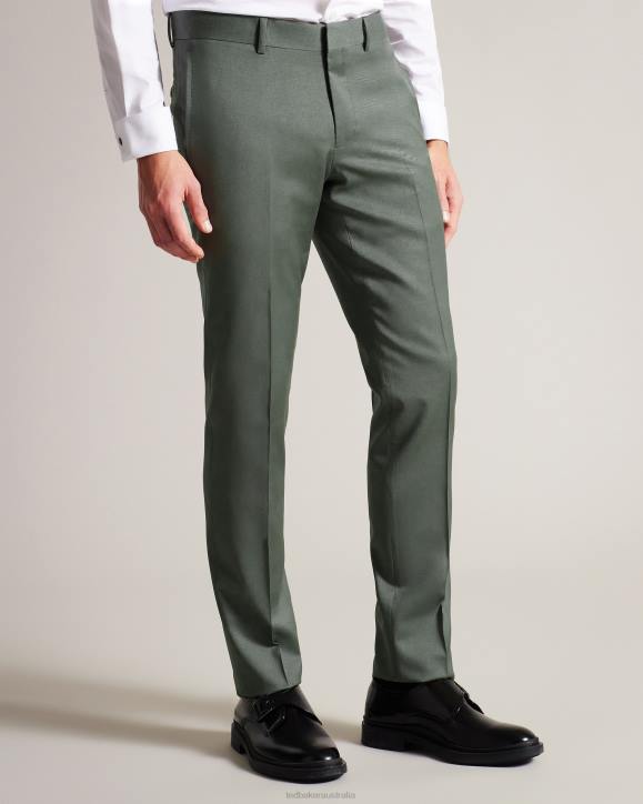 Ted Baker Lappet Pure Wool Suit Trousers Green Clothing Men TLPL1417