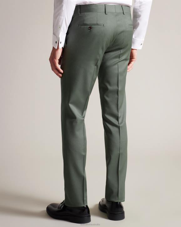 Ted Baker Lappet Pure Wool Suit Trousers Green Clothing Men TLPL1417