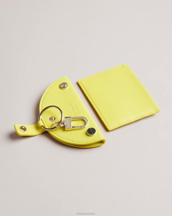 Ted Baker Lemmonn Lemon Slice Keyring and Card Holder Yellow Accessories Women TLPL1095