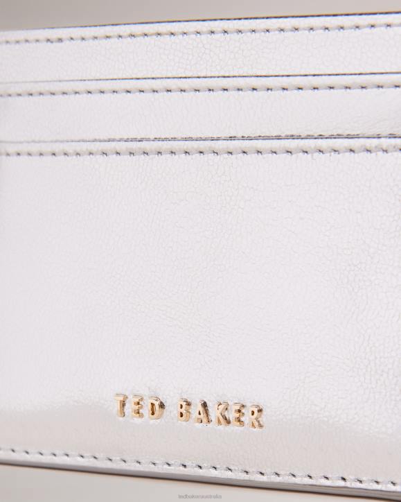 Ted Baker Liibbaa Metallic Cardholder Silver Accessories Women TLPL976