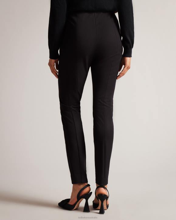 Ted Baker Liroi High Waisted Trousers With Faux Poppers Black Clothing Women TLPL297