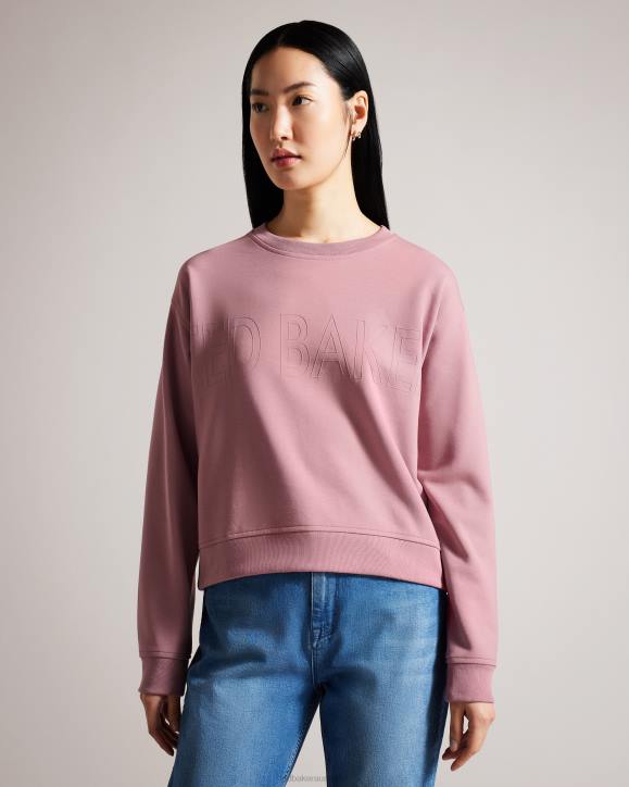 Ted Baker Lorito Logo sweatshirt DUSKY-PINK Clothing Women TLPL500