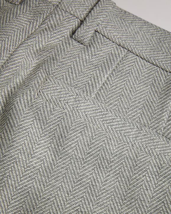 Ted Baker Lucciat Slim Fit Herringbone Trousers Gray Clothing Men TLPL1419