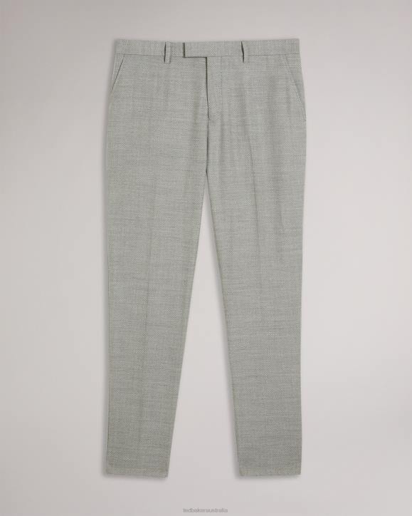 Ted Baker Lucciat Slim Fit Herringbone Trousers Gray Clothing Men TLPL1419