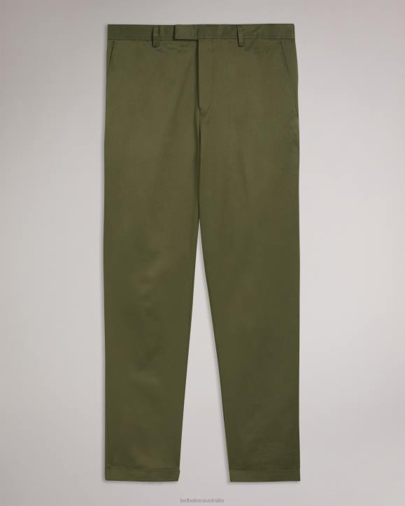 Ted Baker Luciant Slim Fit Twill Trousers Dark Green Clothing Men TLPL1568