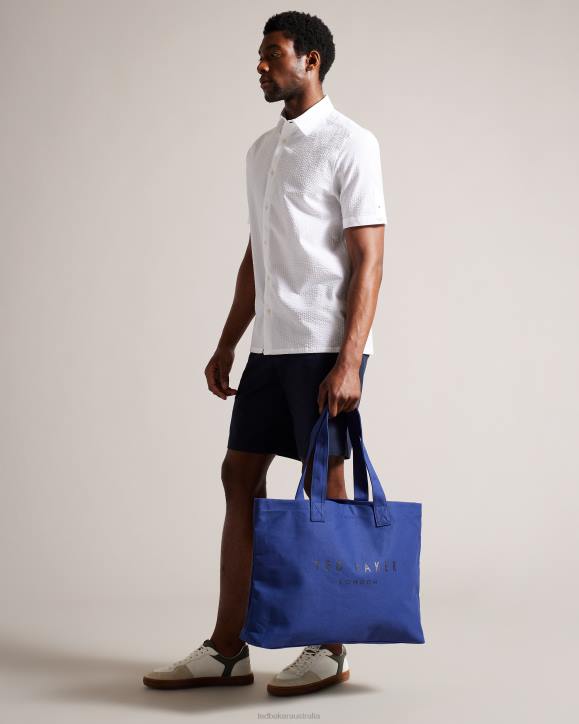 Ted Baker Lukkee Branded Tote Bag Navy Bags Men TLPL778