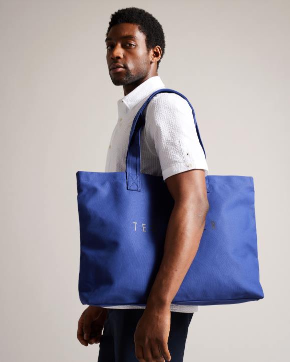 Ted Baker Lukkee Branded Tote Bag Navy Bags Men TLPL778