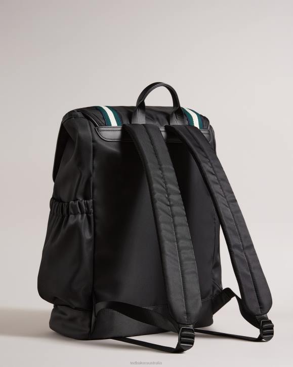 Ted Baker Matew Twill Retro Sport Backpack Black Bags Men TLPL1746