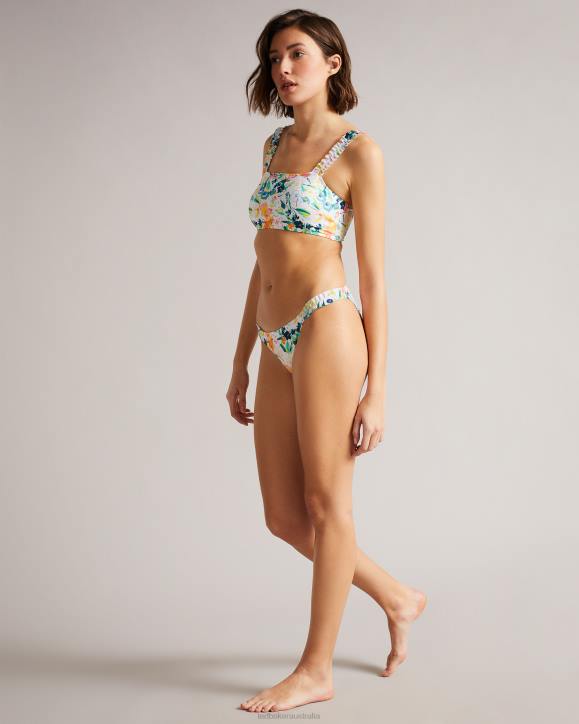 Ted Baker Melray Floral Bikini Pant White Clothing Women TLPL608