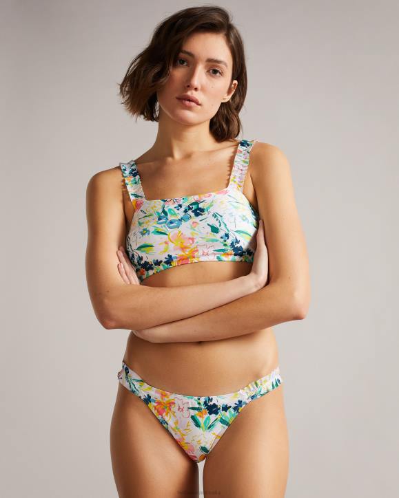 Ted Baker Melray Floral Bikini Pant White Clothing Women TLPL608