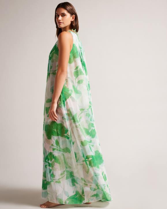 Ted Baker Milasan Abstract Print Maxi Cover Up Green Clothing Women TLPL27