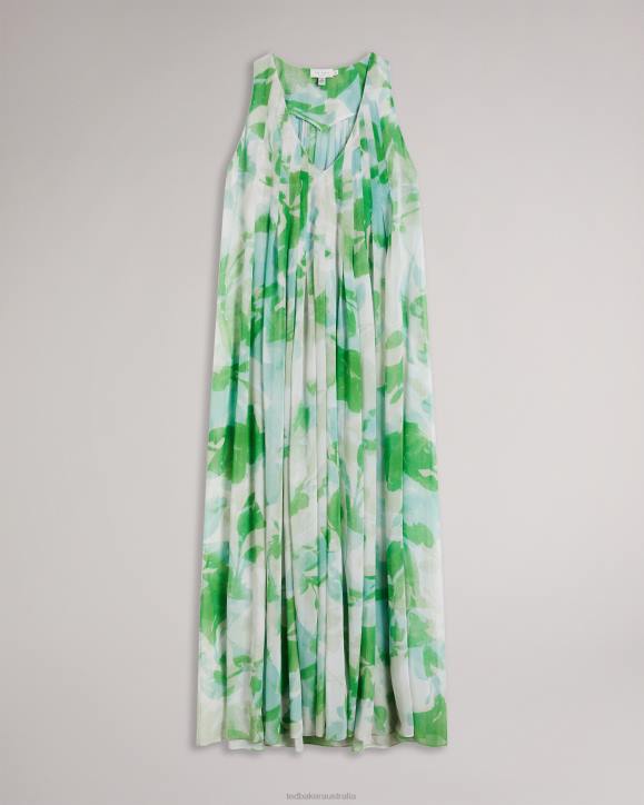 Ted Baker Milasan Abstract Print Maxi Cover Up Green Clothing Women TLPL27