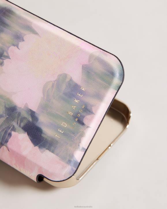 Ted Baker Monety Blurred Floral Mirror Folio iPhone 12 And 12 Pro Pink Homeware Collection TLPL2113