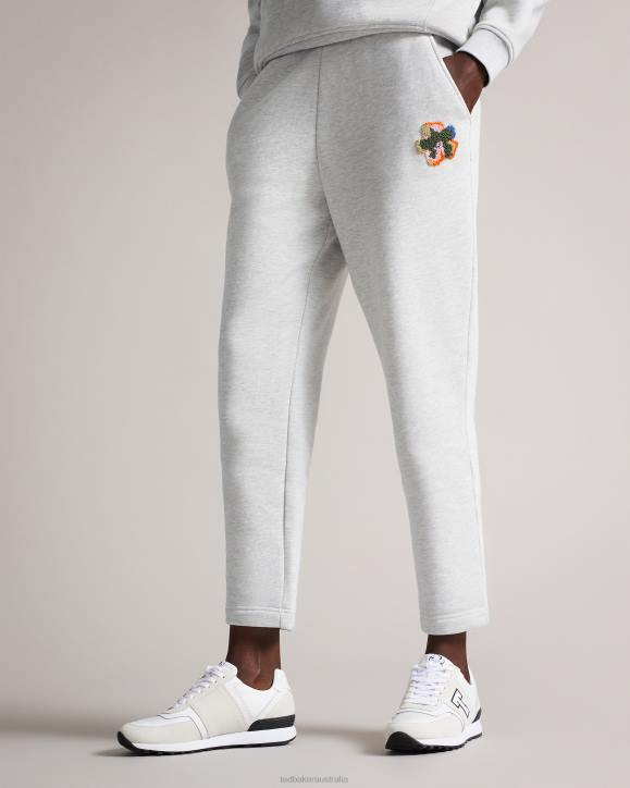 Ted Baker Nicolez Jersey Jogger With Flower Mid Gray Clothing Women TLPL590