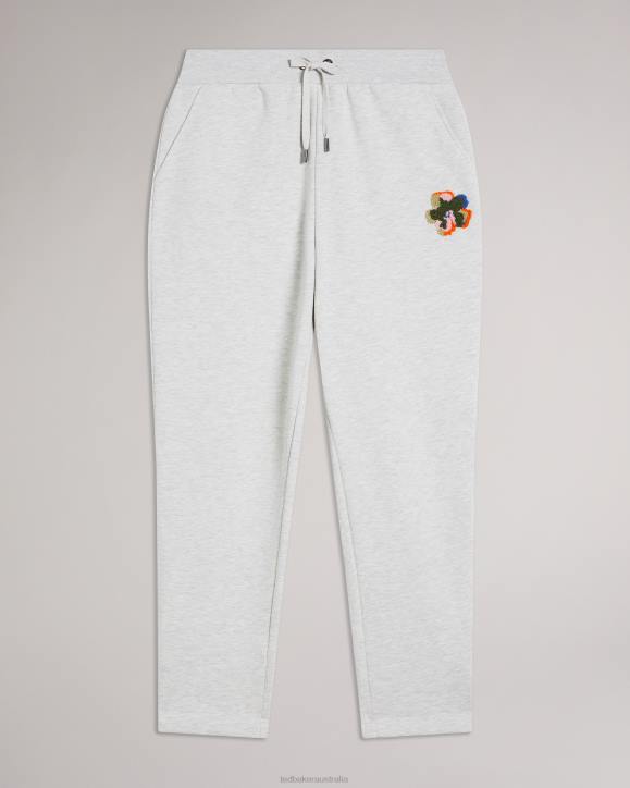 Ted Baker Nicolez Jersey Jogger With Flower Mid Gray Clothing Women TLPL590