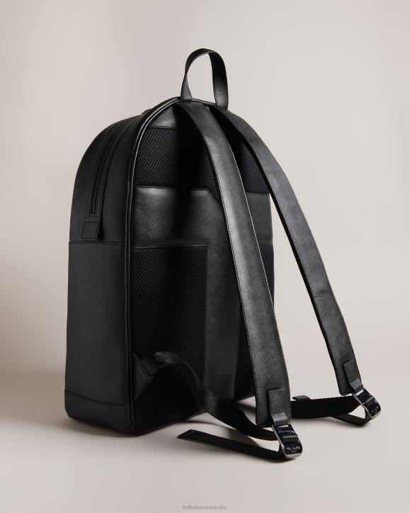 Ted Baker Nikolai Saffiano Leather Backpack Black Bags Men TLPL1779