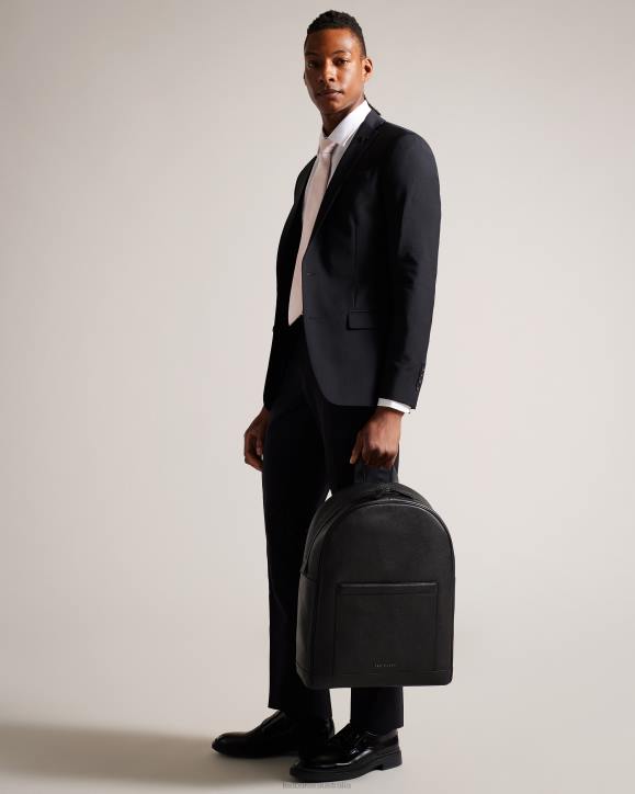 Ted Baker Nikolai Saffiano Leather Backpack Black Bags Men TLPL1779