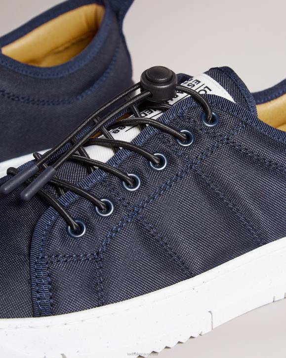 Ted Baker Oliiver Recycled Nylon Low Top Trainers NAVY Shoes Men TLPL2074