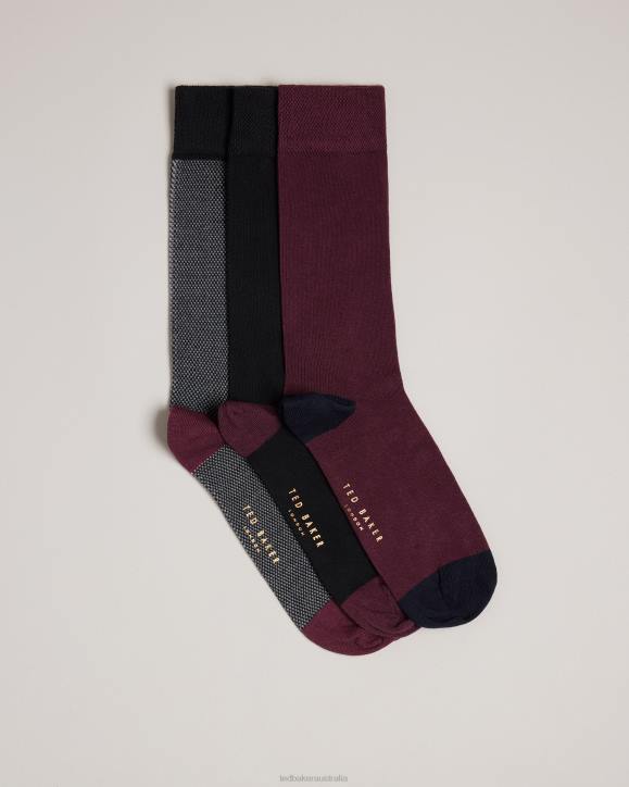 Ted Baker Prezzie Three Pack Of Assorted Socks Assorted Gifts Men TLPL1898