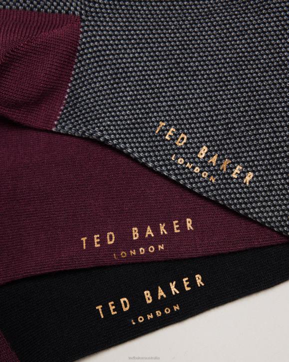 Ted Baker Prezzie Three Pack Of Assorted Socks Assorted Gifts Men TLPL1898