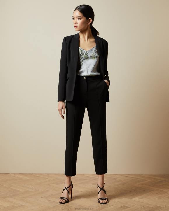 Ted Baker Raee Single Breasted Blazer Jacket Black Clothing Women TLPL441