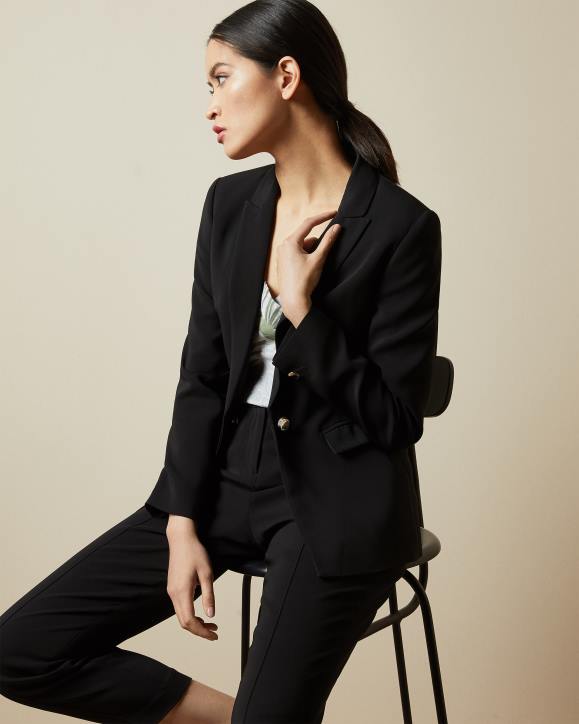 Ted Baker Raee Single Breasted Blazer Jacket Black Clothing Women TLPL441