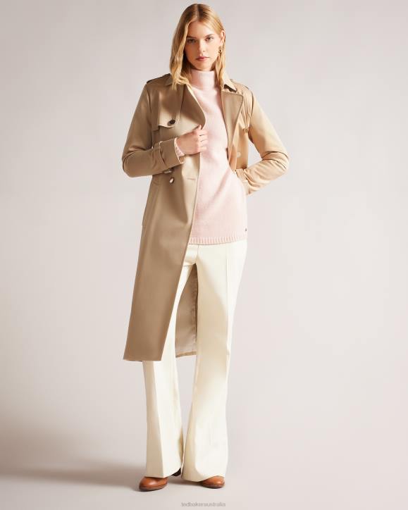 Ted Baker Robbii Lightweight Showerproof Trench Coat Natural Clothing Women TLPL178