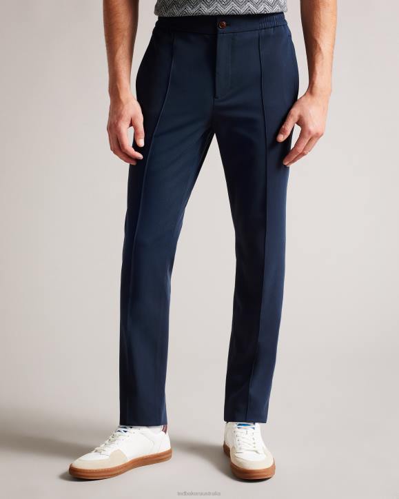 Ted Baker Rodny Irvine Slim Fit Elasticated Trousers Navy Clothing Men TLPL1378