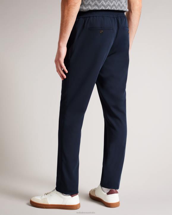 Ted Baker Rodny Irvine Slim Fit Elasticated Trousers Navy Clothing Men TLPL1378