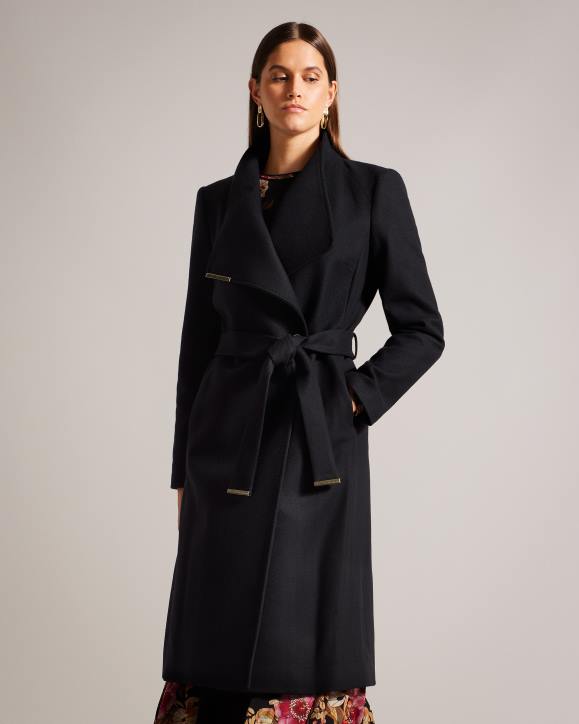 Ted Baker Rose Wool wrap coat BLACK Clothing Women TLPL133