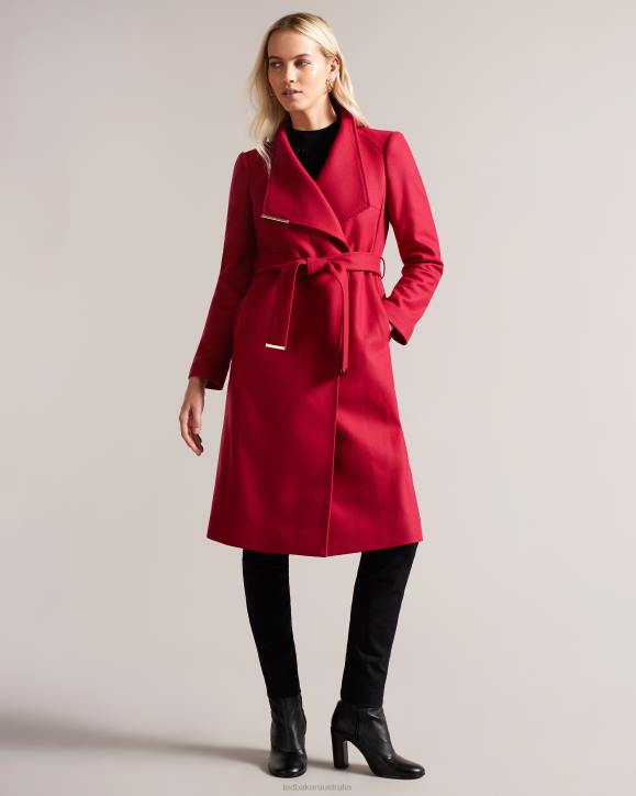 Ted Baker Rose Wool wrap coat DEEP-PINK Clothing Women TLPL306