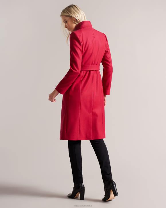 Ted Baker Rose Wool wrap coat DEEP-PINK Clothing Women TLPL306