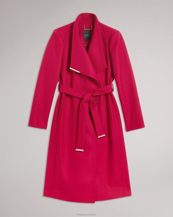 Ted Baker Rose Wool wrap coat DEEP-PINK Clothing Women TLPL306