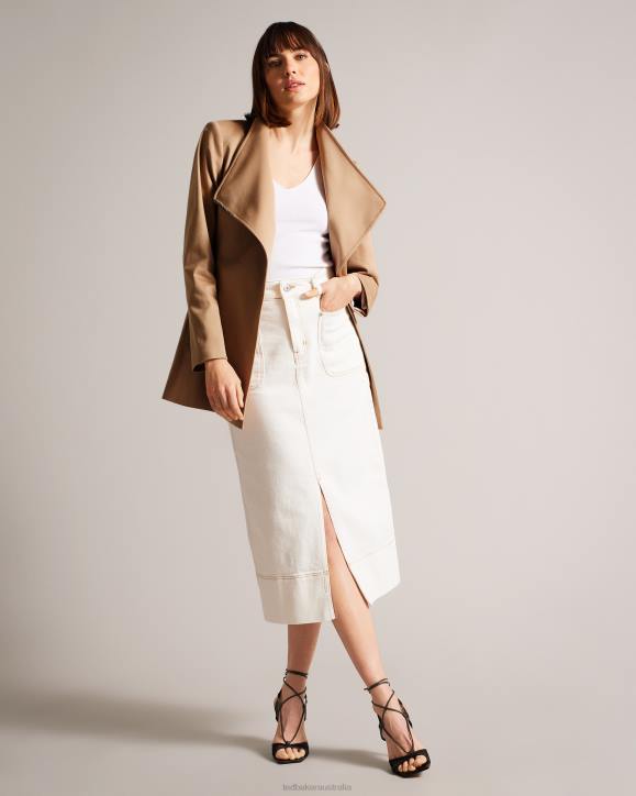 Ted Baker Rosiaas Short Wrap Trench Coat Brown-Tan Clothing Women TLPL170