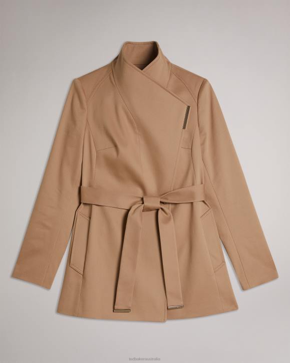 Ted Baker Rosiaas Short Wrap Trench Coat Brown-Tan Clothing Women TLPL170