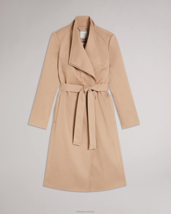 Ted Baker Rosina Midi Length Wrap Trench Coat Brown-Tan Clothing Women TLPL269