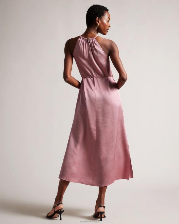 Ted Baker Roxieyy Halterneck Midaxi Dress Dusky Pink Clothing Women TLPL193