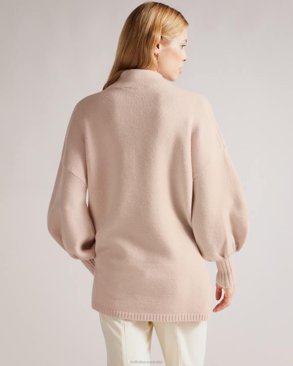 Ted Baker Rruuby Oversized Funnel Neck Sweater DUSKY-PINK Clothing Women TLPL461