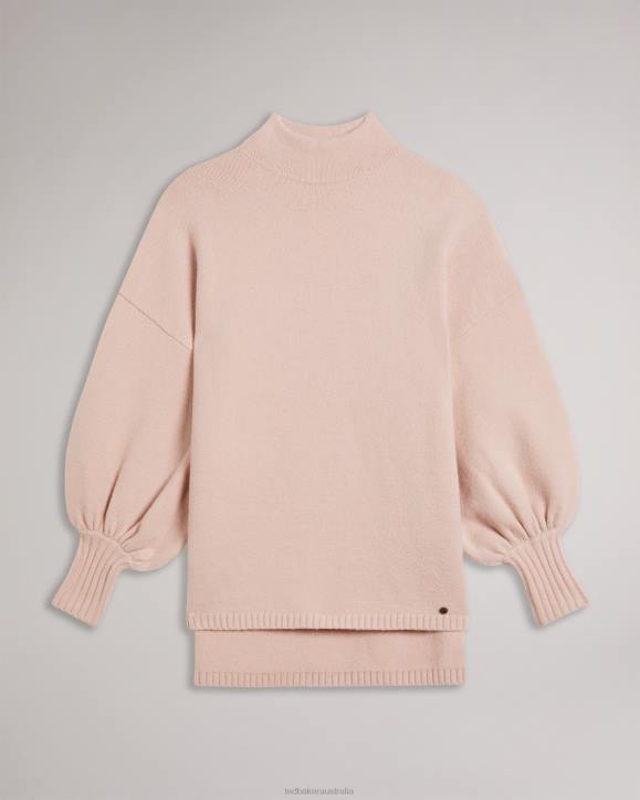 Ted Baker Rruuby Oversized Funnel Neck Sweater DUSKY-PINK Clothing Women TLPL461