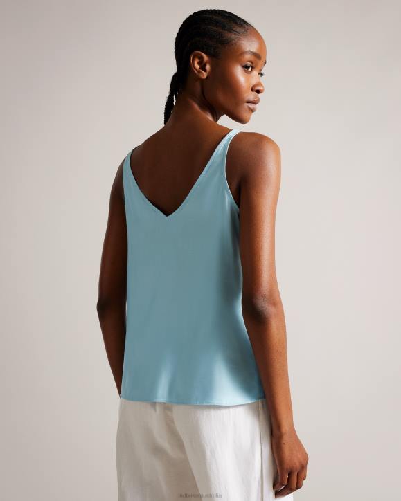 Ted Baker Rubiez Double Layer Effect Cami Sky Blue Clothing Women TLPL207