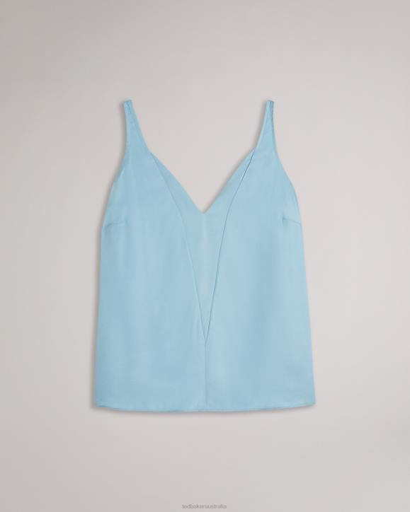 Ted Baker Rubiez Double Layer Effect Cami Sky Blue Clothing Women TLPL207