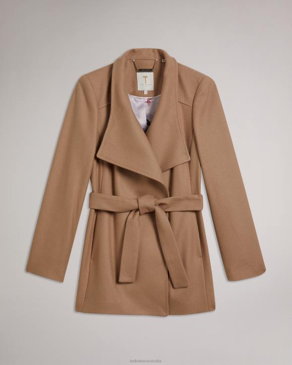 Ted Baker Rytaa Short Wool Wrap Coat Natural Clothing Women TLPL546