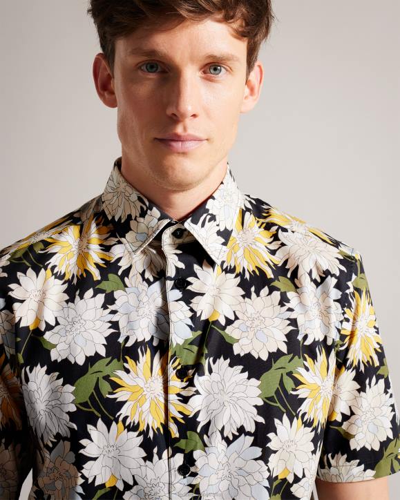 Ted Baker Sallins Short Sleeve Floral Shirt Multicolor Clothing Men TLPL1533