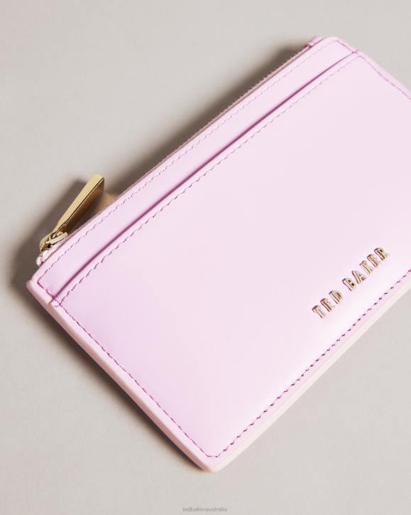 Ted Baker Samie Coated Zip Card Holder Light Pink Accessories Women TLPL1018