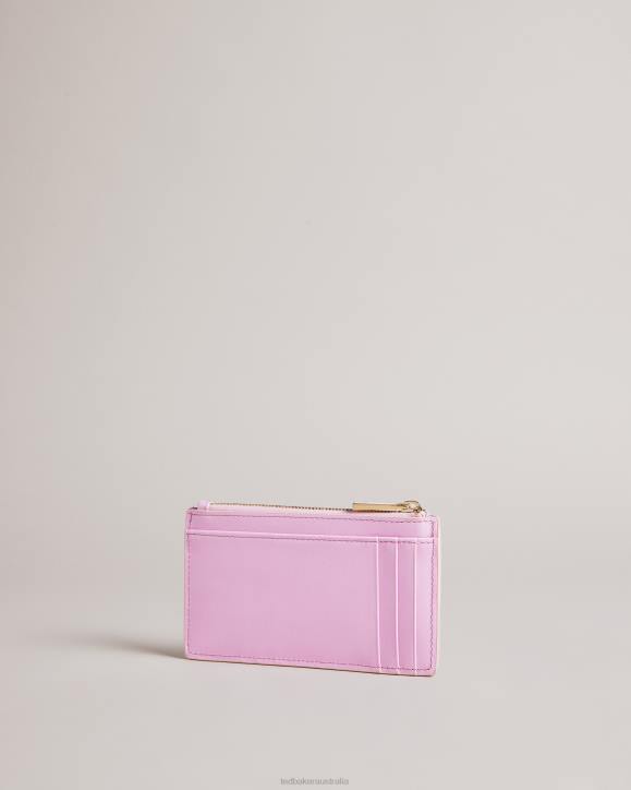 Ted Baker Samie Coated Zip Card Holder Light Pink Accessories Women TLPL1018