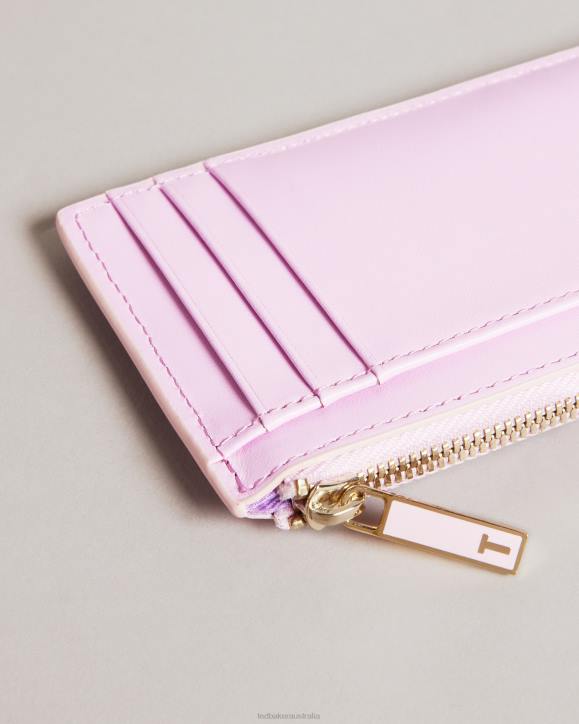 Ted Baker Samie Coated Zip Card Holder Light Pink Accessories Women TLPL1018