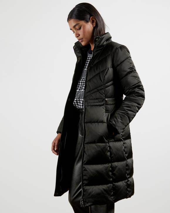 Ted Baker Samira Long Belted Padded Coat BLACK Clothing Women TLPL658