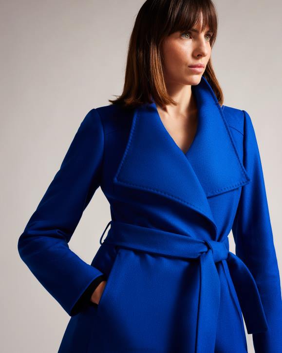 Ted Baker Sandra Midi wool wrap coat BLUE Clothing Women TLPL561