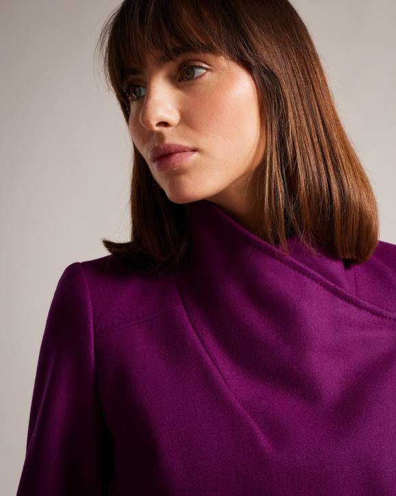 Ted Baker Sandra Midi wool wrap coat PURPLE Clothing Women TLPL506