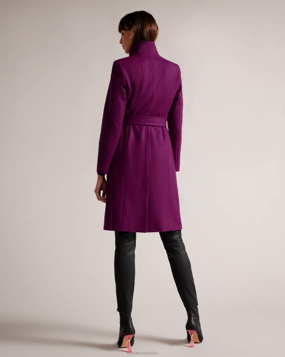 Ted Baker Sandra Midi wool wrap coat PURPLE Clothing Women TLPL506